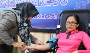 Donor Darah Polres Lombok Barat, Wujud Kepedulian dalam HUT Lalu Lintas ke-70